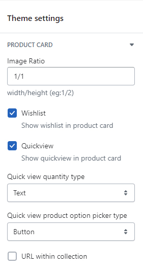 Customization Settings