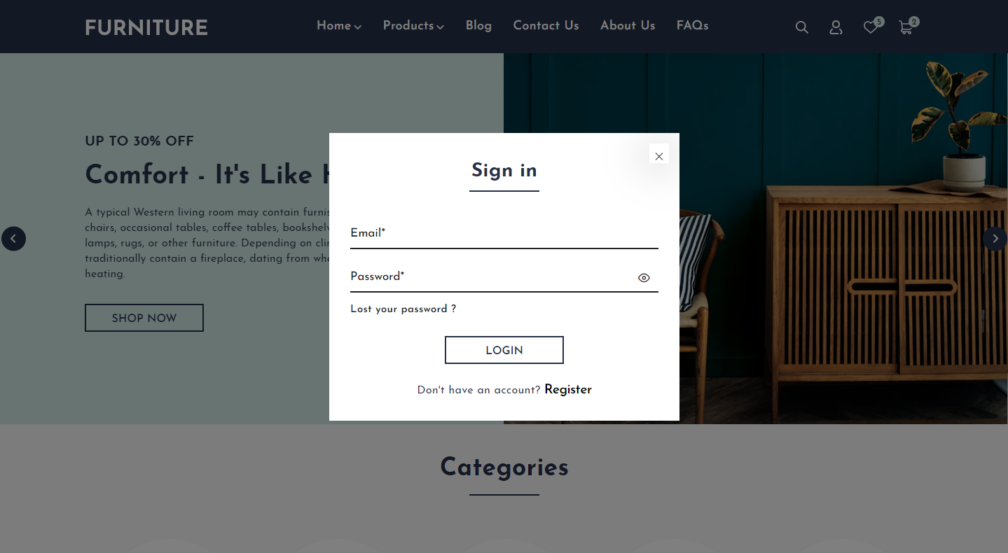Login-Register Popup