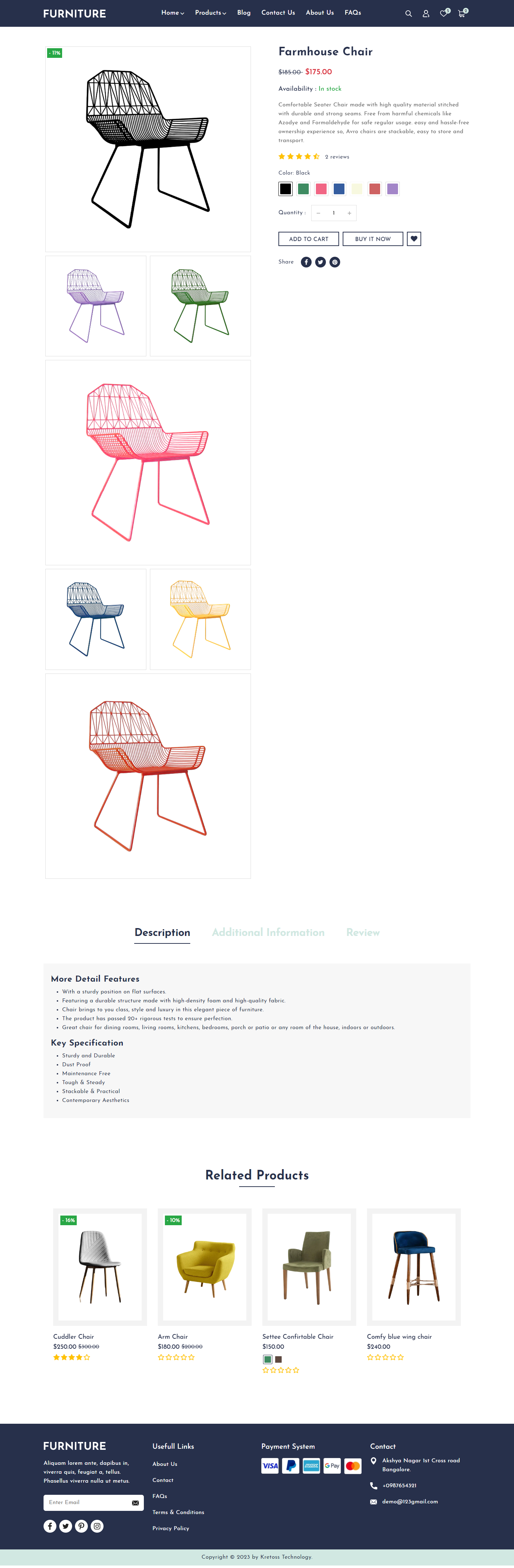 Kretoss Furniture Product Page - Modern Gallery